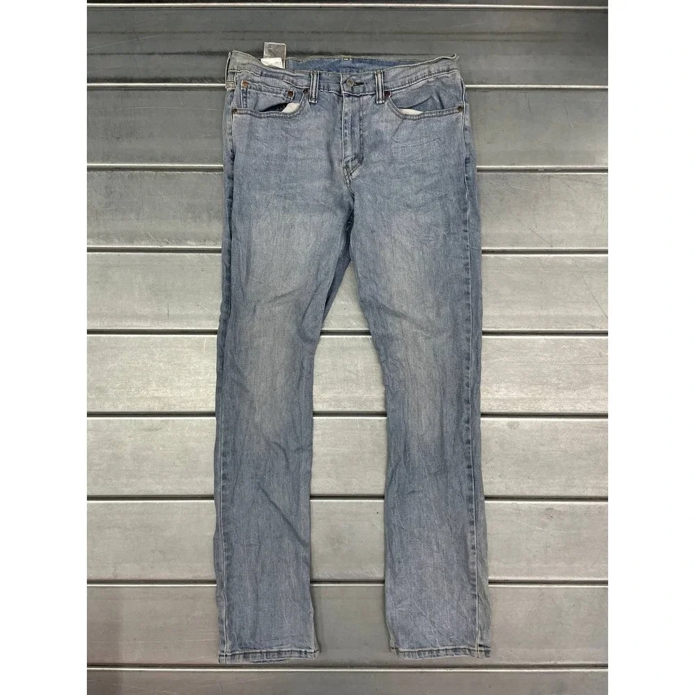 Levis‎ 511 Jeans Mens 33x34 Blue Light Wash Denim Straight Outdoor